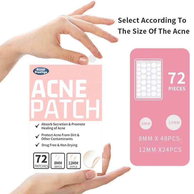 72 Pcs Acne Pimple Patch Invisible Waterproof Absorb Pus Acne Pimple Remover Tool Acne Cleaner Spot Concealer Care Product